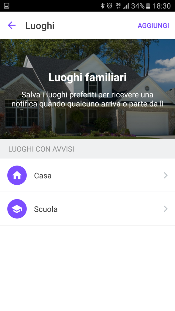 Life360 Luoghi Familiari